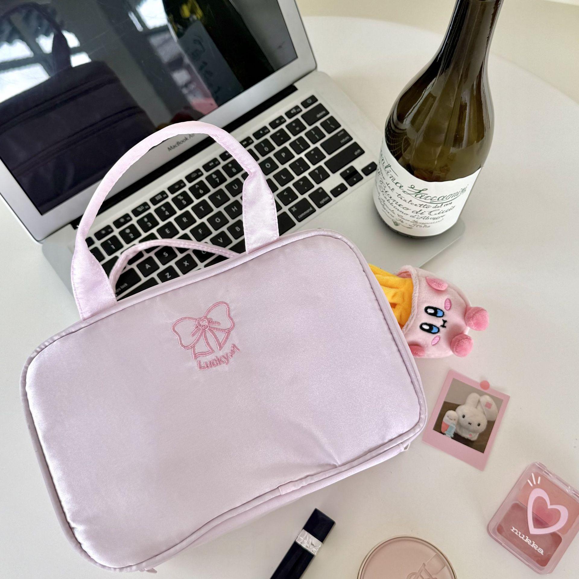 Bolsa de maquillaje de gran capacidad para colgar maleta de nicho encantadora bolsa de almacenamiento de viaje portátil bolsa de lavado impermeable