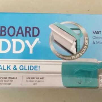 Baseboard Buddy Household Cleaning Supplies Lazy Mop Extendable Stainless Steel Handle Cleaning Stick