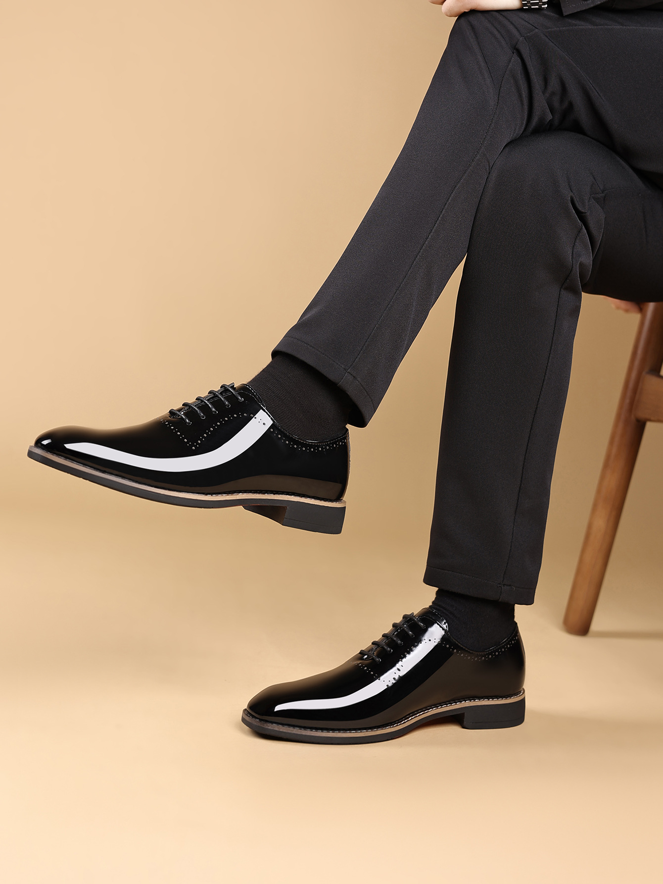 7903 Cross-border Men's New Autumn Shoes, Lace-up British Style Patent Leather Shoes (Yumei Ruijie Series)_vogvips.com