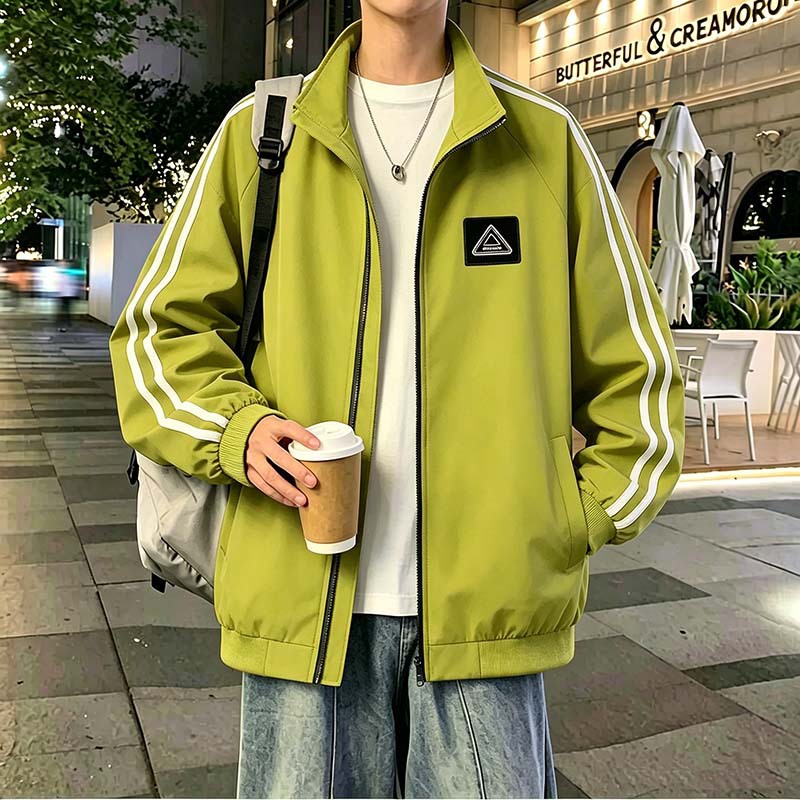 春秋季外套男宽松潮流帅气青少年初高中学生上衣男士休闲夹克衣服