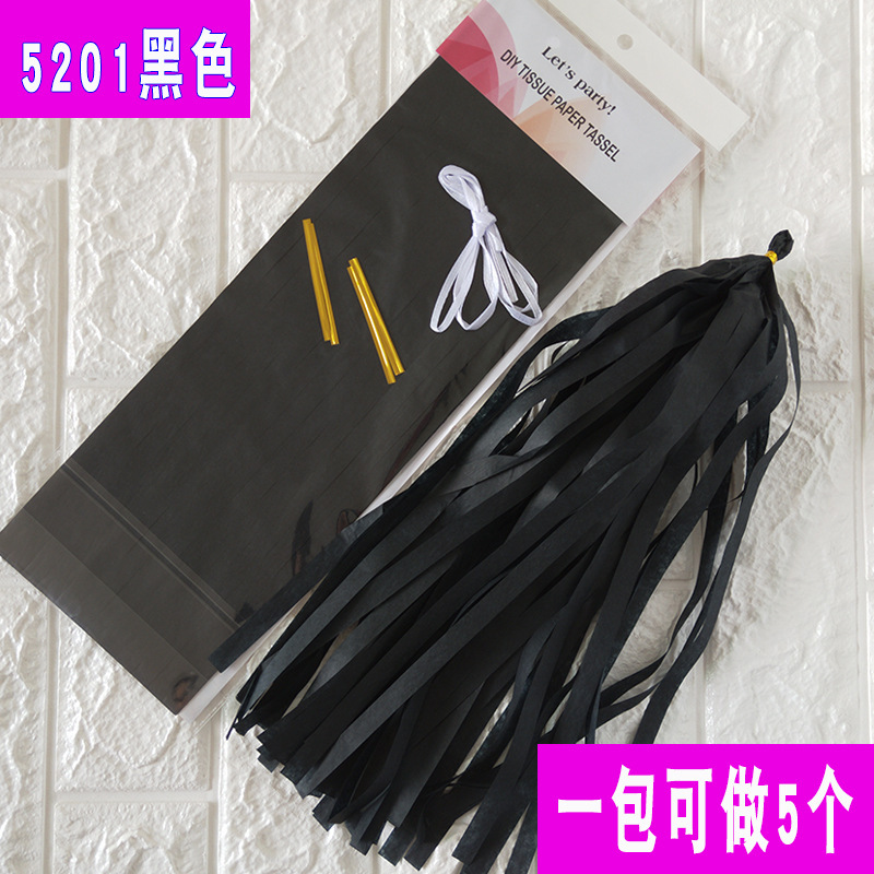 Fijación de papel al por mayor 5 / paquete de cinta de color tirar de flores decoración de la habitación de bodas suministros de fiesta europeos y estadounidenses