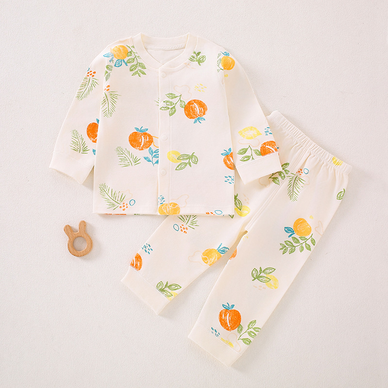 baby split clothes baby men‘s and women‘s children‘s long johns top & bottom set suit class a pure cotton spring and autumn cotton underwear suit