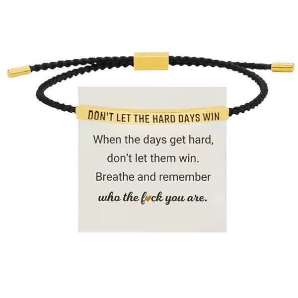 Amazon Cross-Border Best-Selling Stainless Steel Curved Tube Engraved Inspirational Pineapple Rope Adjustable Pull-Out Braided Bracelet in Stock