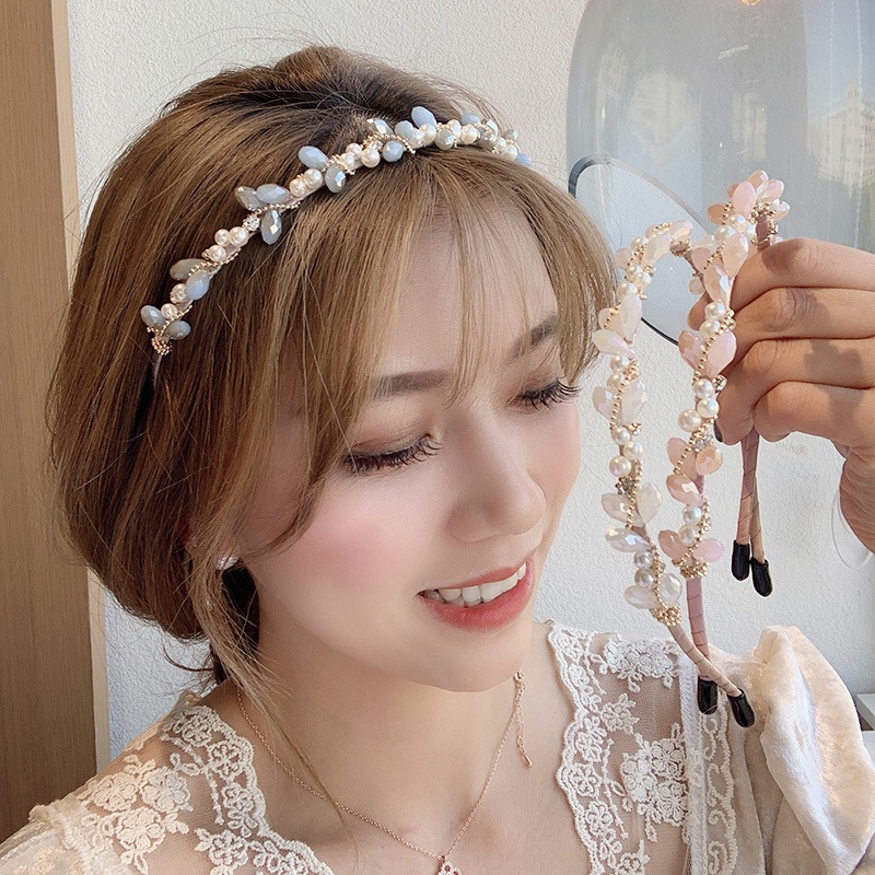 Women's Simple Style Geometric Artificial Pearl Hair Band display picture 4