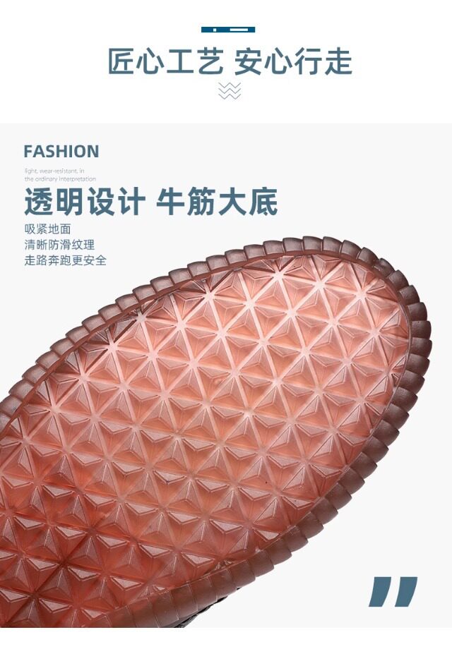Giày sandal nam da lười khoét lỗ đế bằng chống trượt thoáng khí — Màu kaki, màu đen chi tiết 13