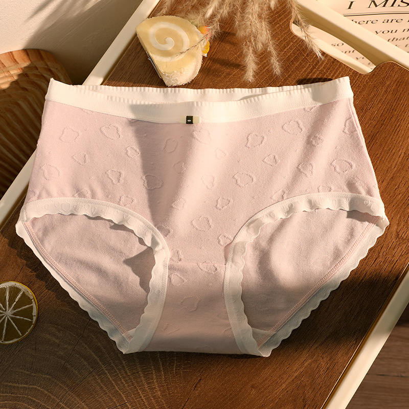 Ropa interior de mujer entrepierna transpirable de algodón puro Pantalones cortos de triángulo para niñas japonesas 2024 nueva ropa interior de talla grande sin costuras para mujer al por mayor