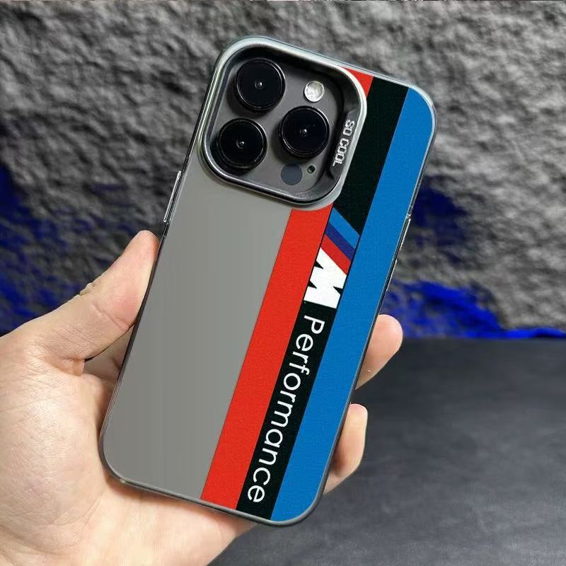 Bmw m Three-Color Band Suitable for iPhone 17 Phone Case, Apple 16 Pro 15 Anti-Drop 13 Pro Max Personalized Stand
