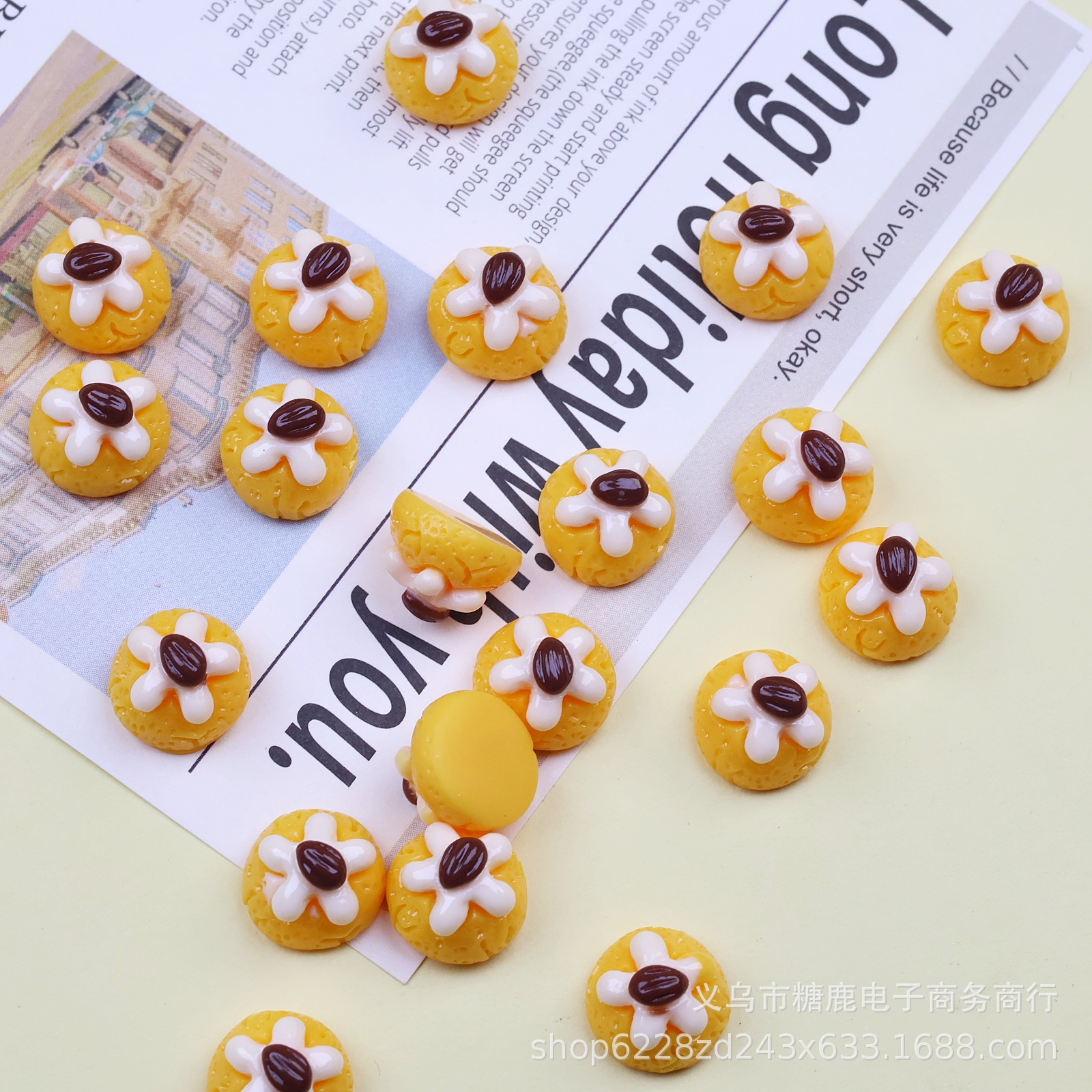 迷你小号食玩桃酥树脂配件奶油胶diy手机壳发夹发饰手机壳美甲批