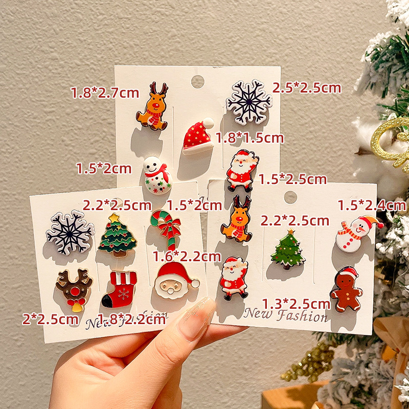 Broches de dibujos animados de Navidad adorable Papá Noel pequeño regalo pin accesorios insignia insignia ropa accesorios decoración