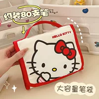 Sanrio HelloKitty пуховая мягкая облачная косметичка большой вместимости, дорогая дорожная косметичка-саквояж