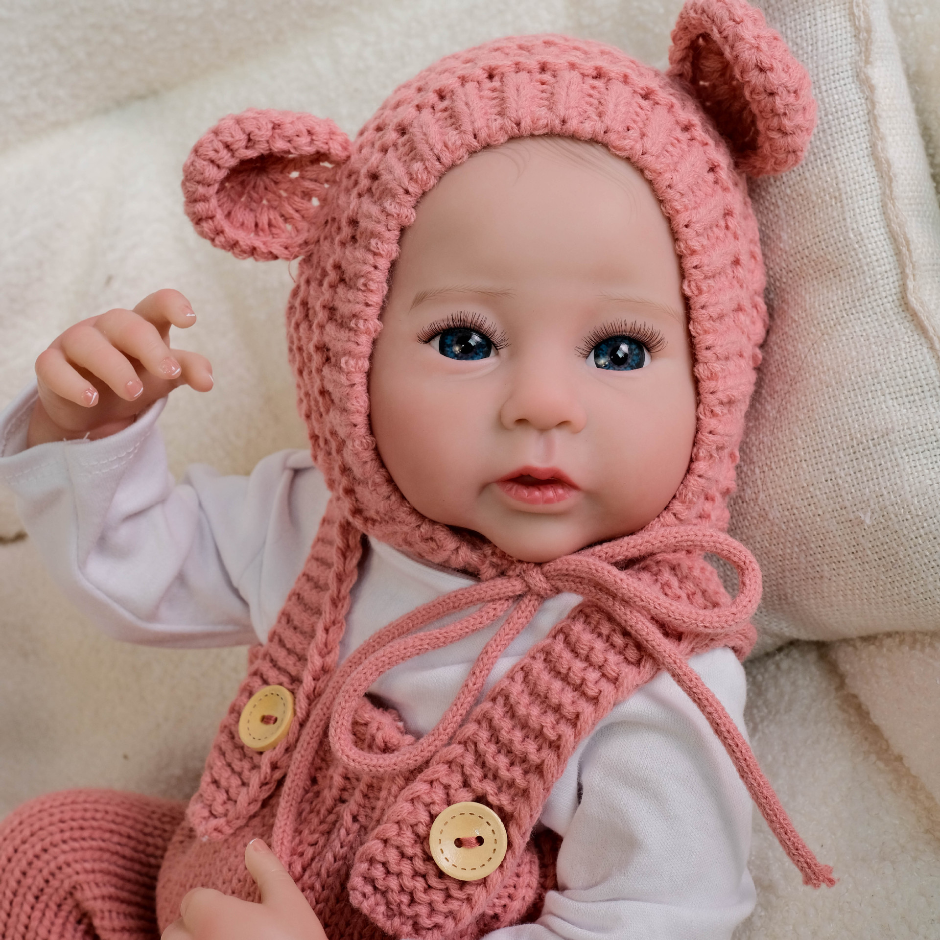NPK19inch mono rosa muñeca de simulación Raven regalo para niños fuente de comercio electrónico transfronterizo