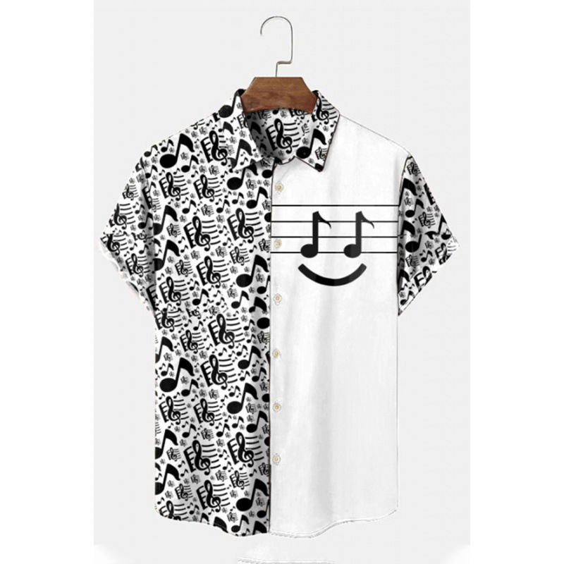 2025 New Men's Shirt 3D Digital Printing Casual Casual Fashion Short Sleeve Shirt