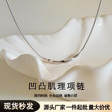 银色ins风蛇骨链项链女2026新款简约锁骨链配饰不掉色高级感素链
