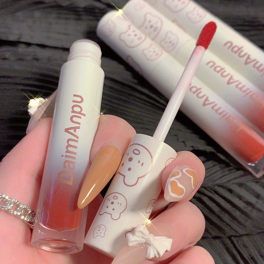 Блеск для губ Glossy Lip Gloss (Daimanpu) — зеркальный эффект, интенсивное увлажнение, дизайн медведя, 25 г