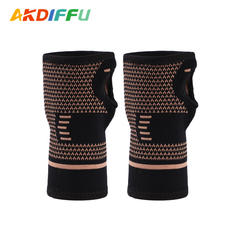 Deportes Protección de la palma de fibra de cobre de punto deportes protección de la muñeca Palm esguinces voleibol fitness fútbol baloncesto equipo de protección