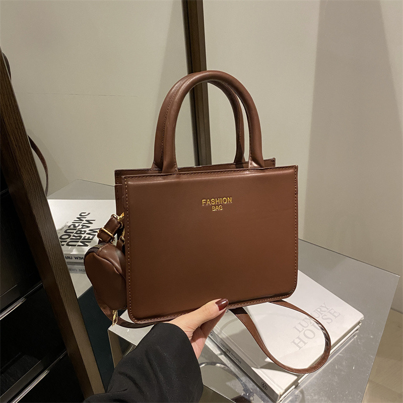 Estilo occidental literario y artístico hermoso pequeño bolso cuadrado retro estilo minimalitte bolso 2024 otoño nuevo bolso de hombro de nicho de moda