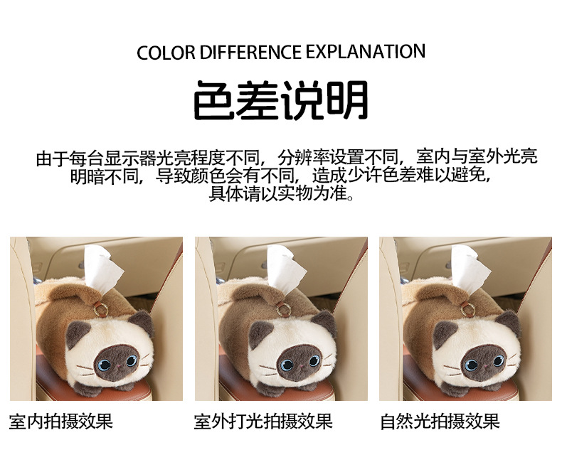 High-Looking Car Tissue Box, Car Hanging, Cute Car Interior Decoration, Paper Bag Storage, Hanging Paper Box