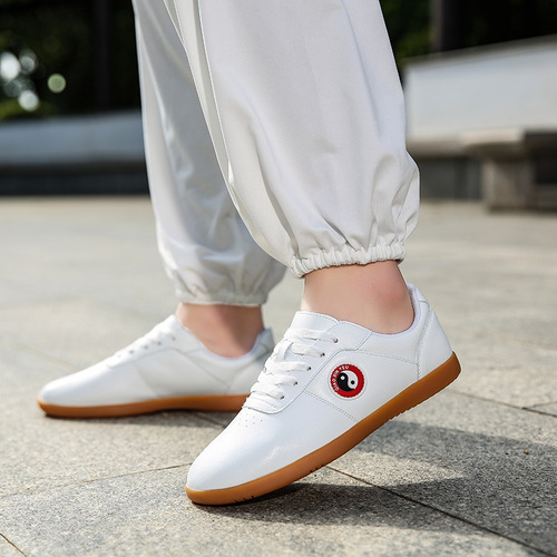 Tai Chi Shoes for Men and Women - Spring and Autumn Season, Breathable Calfskin Sole, Martial Arts Performance and Competition Training Shoes, Summer Tai Chi Practice Shoes