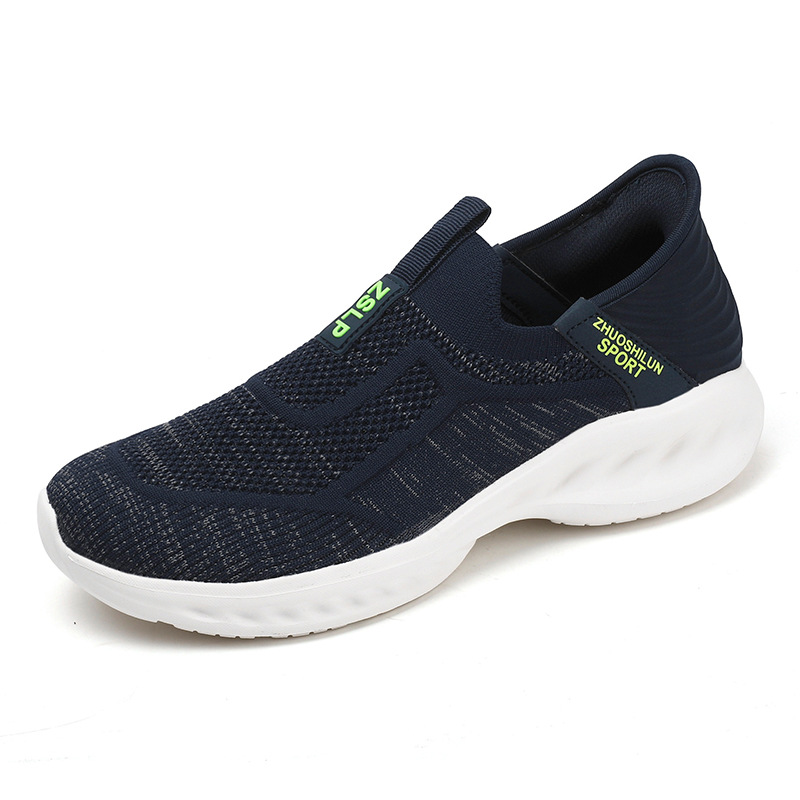 Cross-border Bestseller Lightweight Slip-on Walking Single Sports Shoes, Breathable Mesh Loafers For Middle-aged And_vogvips.com