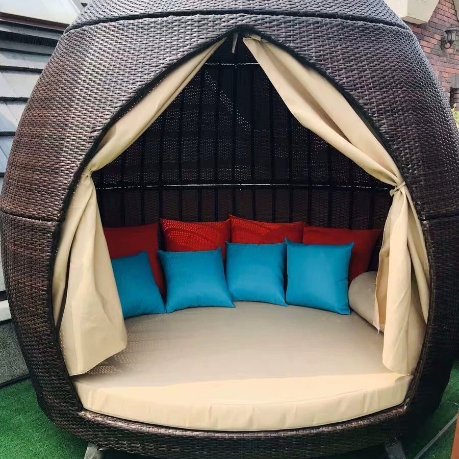 Outdoor bed, hammock bed, bird cage bed, rattan sofa bed, woven hotel resort beach bed, hanging bed, lounging bed, inn bed, queen size bed