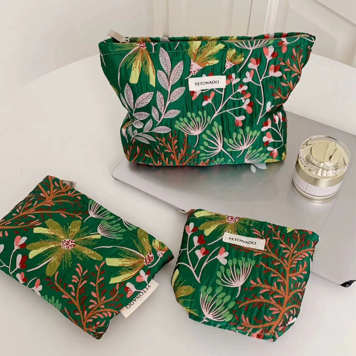 Трансграничная цветочная косметическая сумка Большая емкость портативная сумка для хранения средств по уходу за кожей