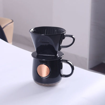 手冲咖啡滤杯陶瓷过滤器V型滴漏式过滤杯咖啡器具亚马逊代发批发