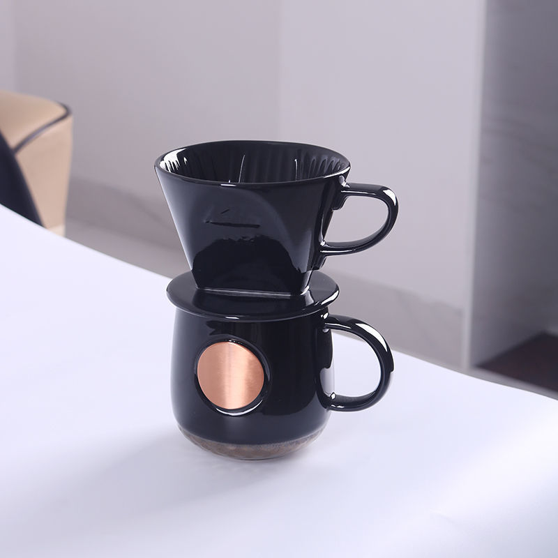 手冲咖啡滤杯陶瓷过滤器V型滴漏式过滤杯咖啡器具亚马逊代发批发