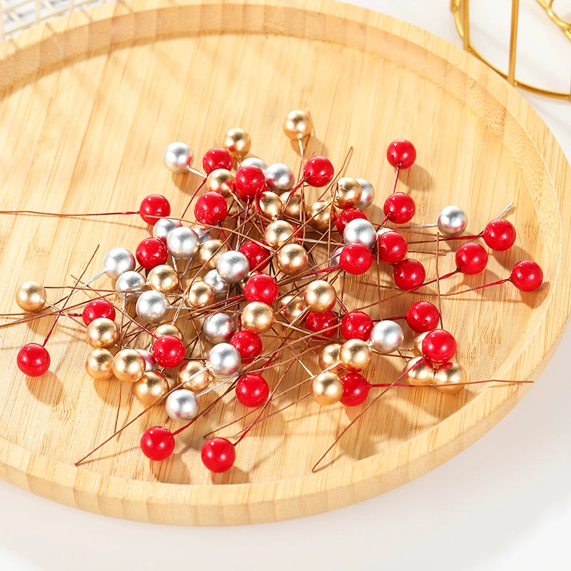 Искусственные ягоды-шарики для декора: красные, золотые, серебряные — для дома, свадеб, DIY-проектов, конфетницы