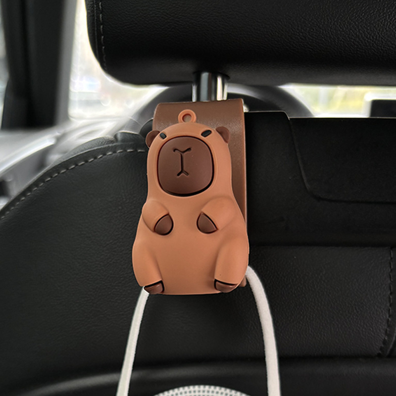 Cabi Barra Carpincho nariz tortuga gancho para coche respaldo del asiento accesorios para coche almacenamiento lindo gancho multifunción