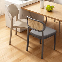 塑料椅子家用加厚餐厅餐桌餐椅舒服久坐商用约凳子靠背北欧