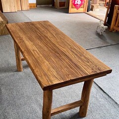 老榆木实木茶桌复古中式茶台桌子长条餐桌家用桌面吧台长桌书桌椅