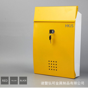 One Piece Drop Shipping Spot Korean Version Color Matching Mailbox Newspaper Tube Wrought Iron Spray Plastic Two-Color Mailbox