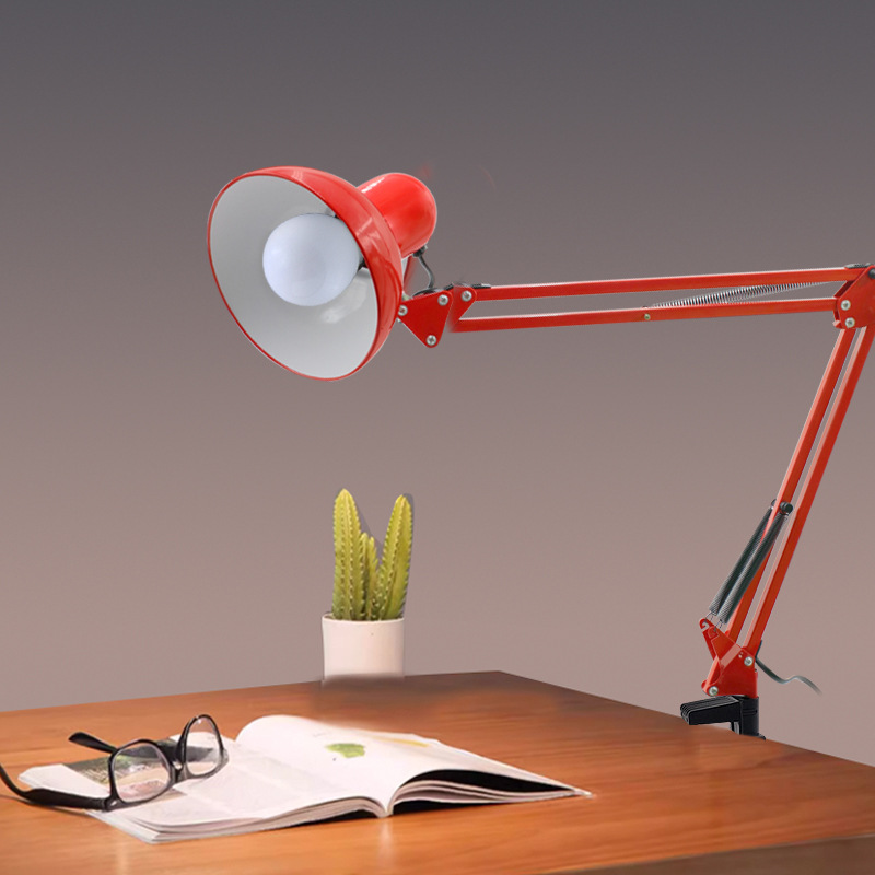 Brazo largo americano, clip de almacenamiento plegable, dormitorio, protección ocular, dormitorio de trabajo, lámpara de uñas, iluminación, lámpara de escritorio con luz de relleno de escritorio