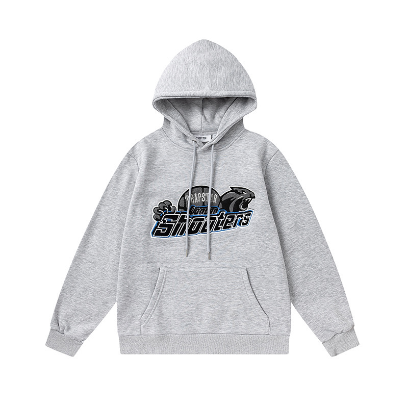 Trapstar冬の背面刺繍ダウンフード付きコートアメリカフード付き全虎頭シリーズ衛衣ズボンセット街|undefined