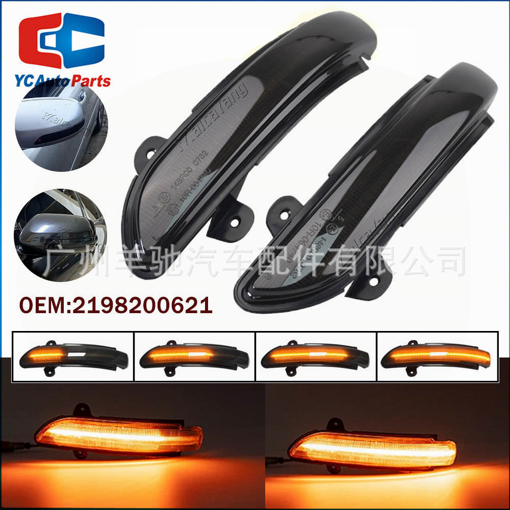 Para Mercedes-Benz Clase S Clase CLS Clase E W219 W221 V221 W211 S211 Luz de dirección del espejo retrovisor image 1