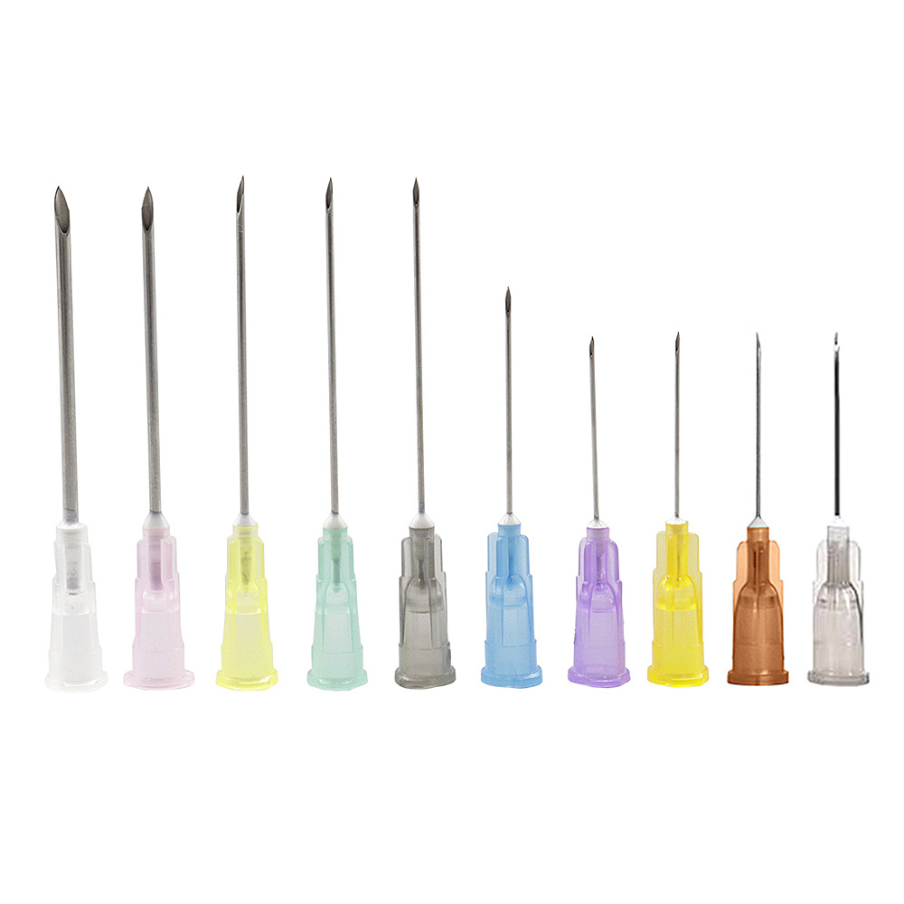 Jeringa de aguja 20mm-38mm punta de aguja dispensador de pegamento de la boquilla de la aguja de la bayoneta de acero inoxidable epoxi aguja de punción
