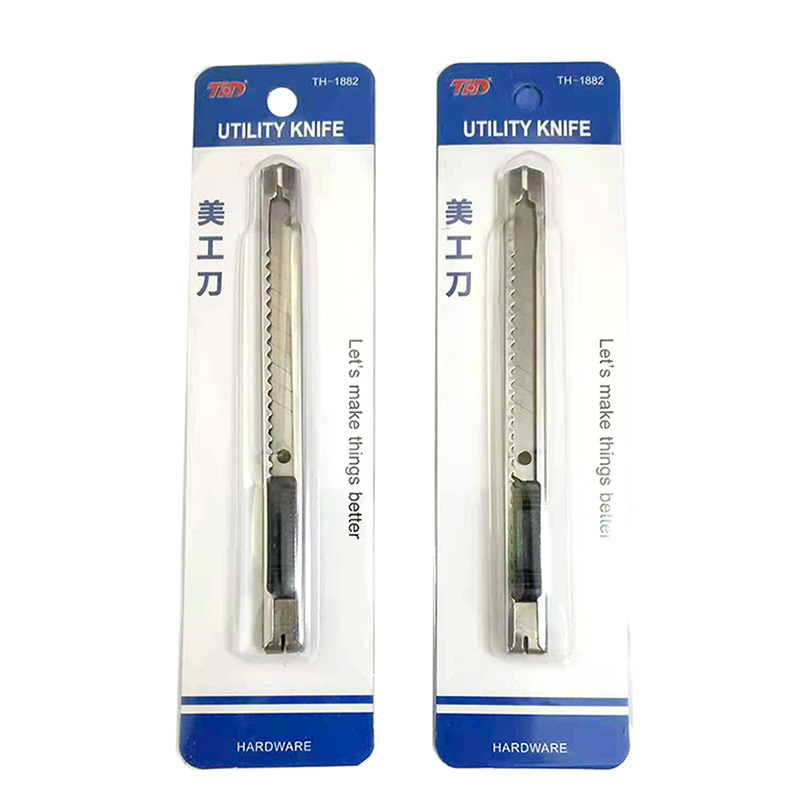 Venta al por mayor engrosada hoja tamaño pequeño Acero inoxidable arte cuchillo de corte de papel de metal cuchillo de talla cuchillo dividido cuchillo expreso cuchillo de papel pintado