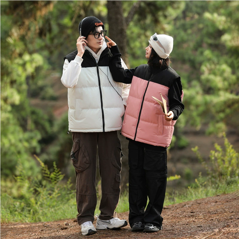 Мужской оверсайз жилет в американском стиле, осенне-зимний свободный модный брендовый жилет большого размера, повседневный, с хлопковым наполнителем, для трансграничной торговли.