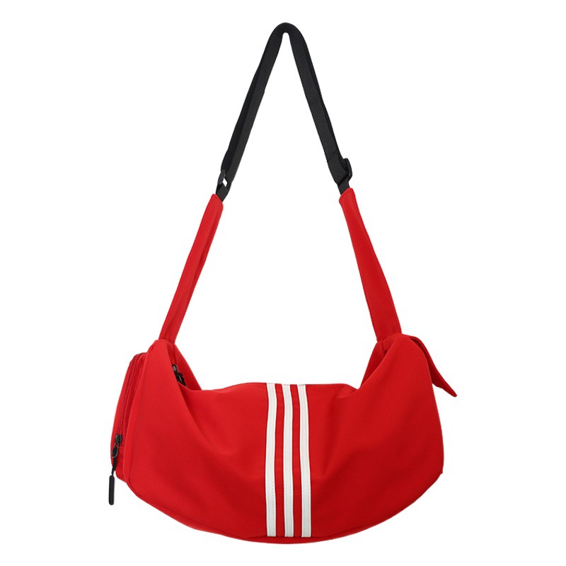 Cross-Border Sports Fitness Bag Nylon Versatile Simple Crossbody Bag Women's Waterproof Large Capacity Toast Bag Travel Shoulder Bag