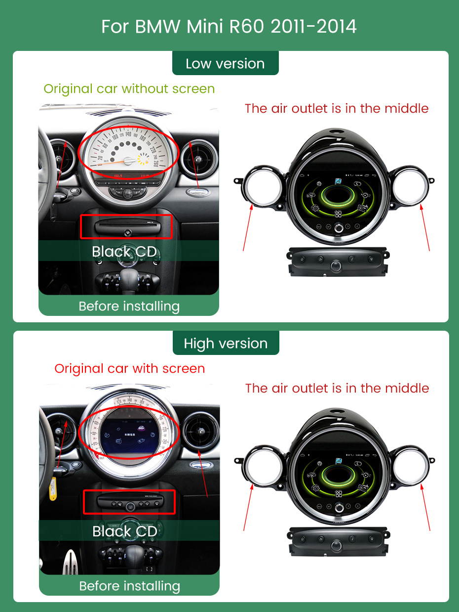 适用于宝马mini R56 R60车载导航一体机多媒体安卓大屏带DVD影音-阿里巴巴