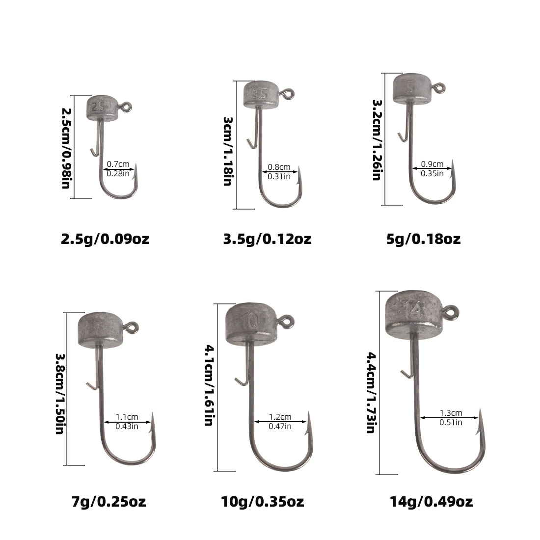 Neide's lead head hook strengthens Luya defense tumbler Neede's hook bass bass stick stickworm soft bait fishing gear supplies
