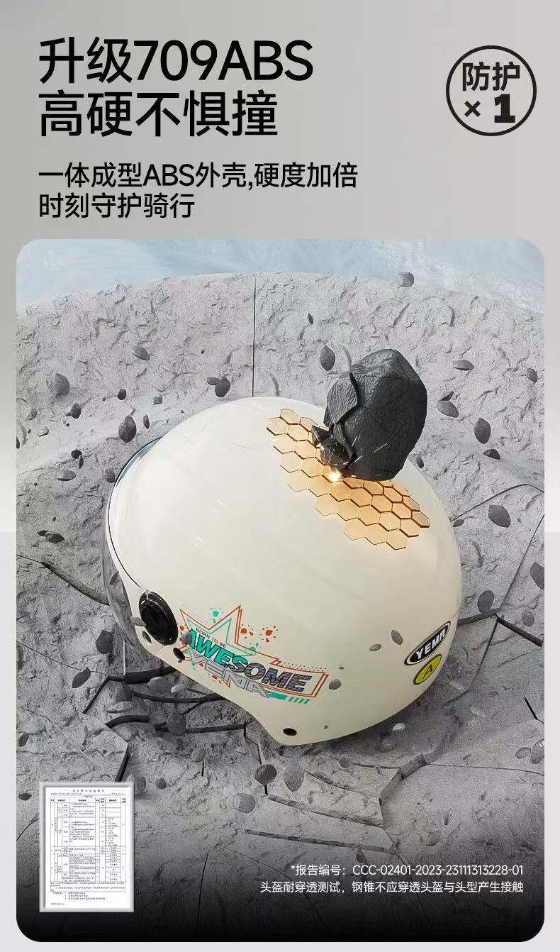 Motorcycle Helmet Summer Sunscreen Half Helmet 3C Certified