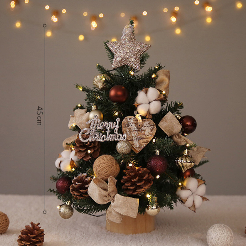 Decoraciones de Navidad viento mini mini árbol de Navidad casero atmósfera hecha a mano decoración de escena