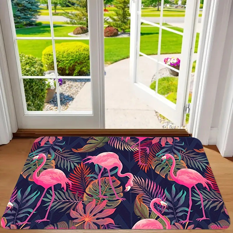 Alfombra de franela estampada, estilo playa, antideslizante, resistente a la suciedad, resistente al desgaste, alfombra para la entrada, dropshipping transfronterizo Y2.