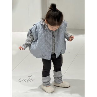 Girls' Autumn and Winter Vest 2024 New Children's Korean-style Cotton Loose Vest Baby's Styline Loose Sleeveless Top