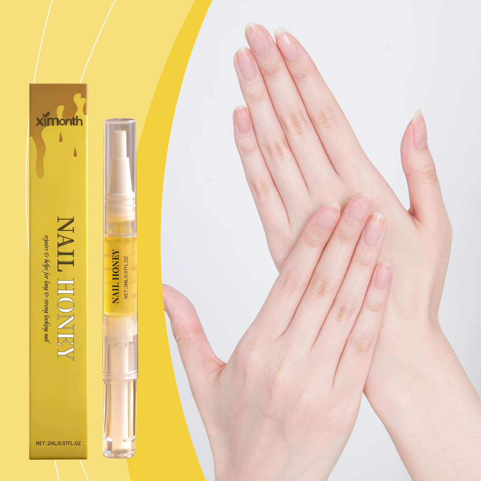 XIMONTH 蜂蜜精华指甲滋润油 日常呵护甲面指缘倒刺温和护甲油