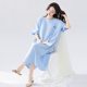 7A Antibacterial Women's Pure Cotton Nightgown Women's Summer Short-sleeved dress Long Dress plus size Wearing Cotton Pajamas Women's Summer