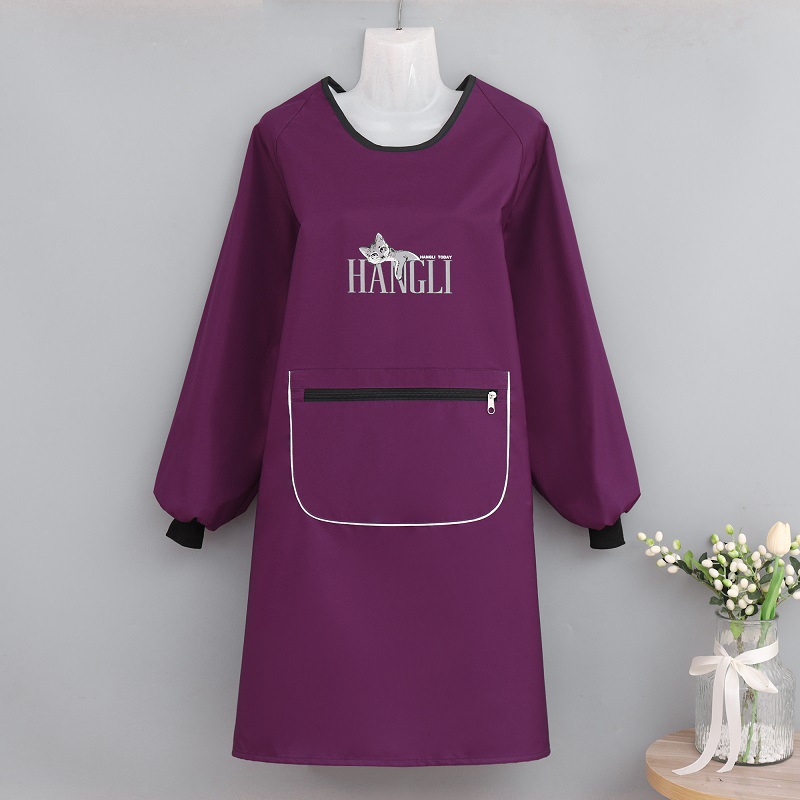 2025 otoño y invierno nuevo delantal 3284 impermeable a prueba de agua, mancha larga, bolsillo multicolor opcional