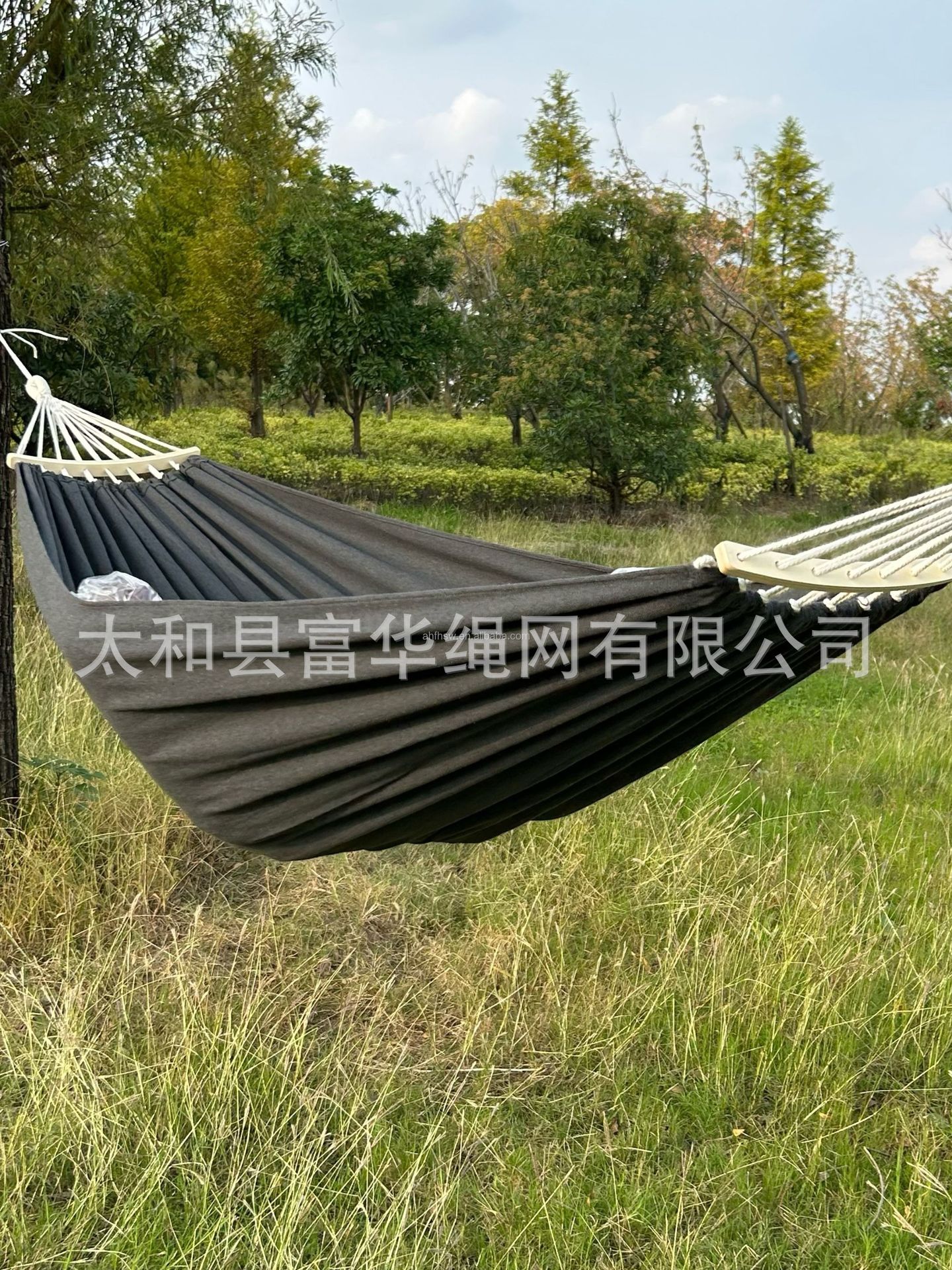 Fuente de la fábrica de lona blanca hamaca al aire libre al por mayor color sólido 2 M Individual Doble hamaca al aire libre orden de comercio exterior