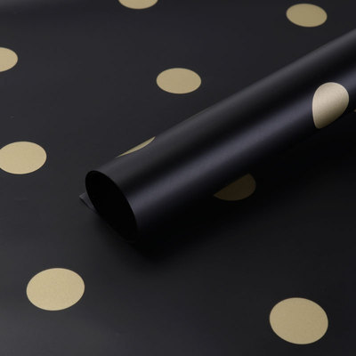 Papel de flores de película de caramelo de lunares FCL Floristería al por mayor Material de embalaje floral impermeable Papel de embalaje de ramo de flores